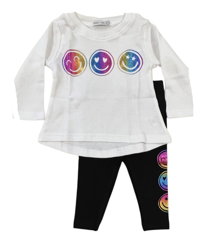 Little Mish Metallic Rainbow Smile Tod Legging Set