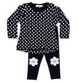 Little Mish Pink Flower Legging Set