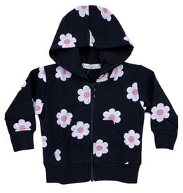 Little Mish Pink Flower Tod Hoodie