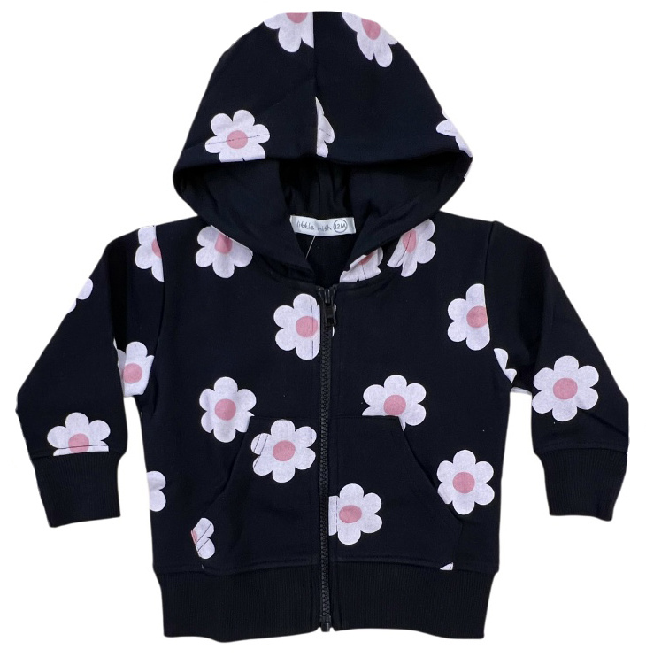 Little Mish Pink Flower Tod Hoodie