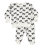 Little Mish Black Bows Sweatpant Set