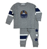 Little Mish Football Champ Grey Thermal Set