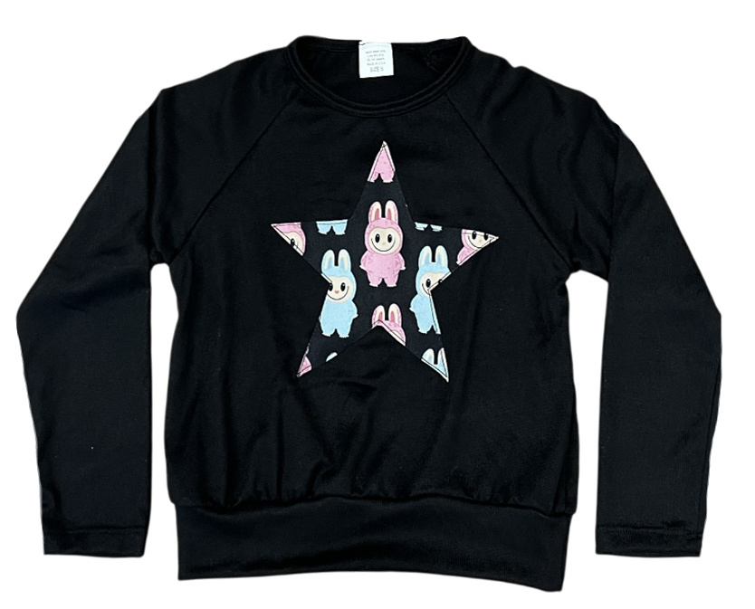 Labubu Insp. Pink/Turq Star Sweatshirt