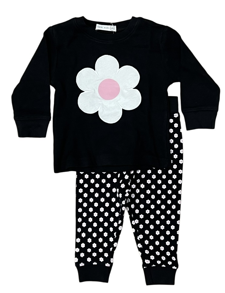 Mish Pink Flower Infant Thermal Set