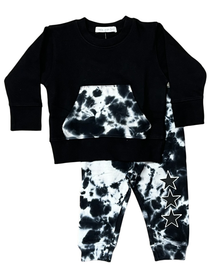 Mish Black TD Pocket Sweatsuit Set