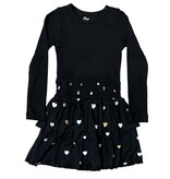 FBZ  Black Mini Heart Dress