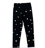 FBZ  Black Mini Heart Leggings