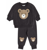Hux Furry Bear Vintage Black Sweatset