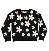 Design History Blk Multi Floral Soft Sweater