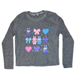 Firehouse Grey Labubu Hearts LS Tee