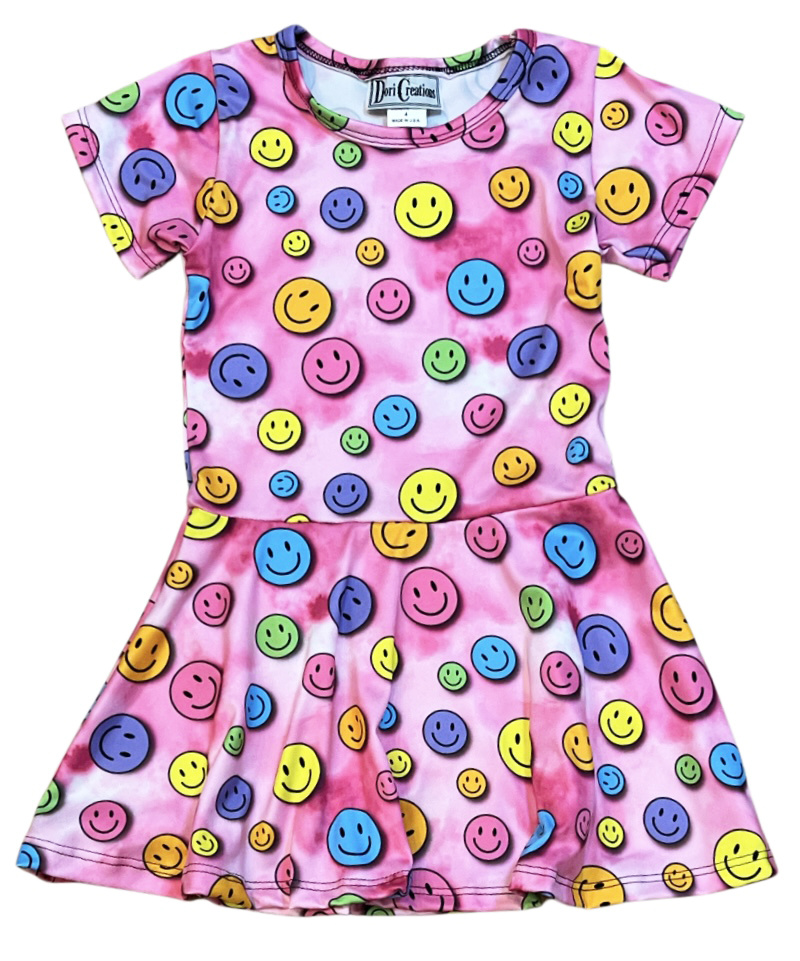 Dori Pink TD Smiley Dress