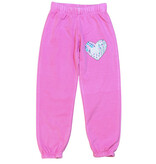 Firehouse Neon Pink Floral Heart  Fl Sweatpant