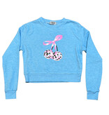 Firehouse Brt Aqua Disco Cherry Bow Fl. Sweatshirt