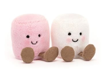 Jellycat Amuseables Pink and White Marshmallows
