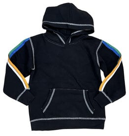 Vintage Havana Boys Stripe Trim Black Hoodie