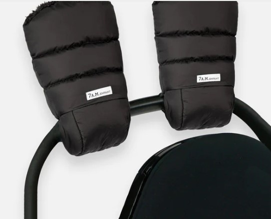 7am Enfant Black Warmmuff Stroller Hand Muffs