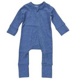 Speckled Ribbed Denim Conv Footie