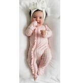SP Love Pink Gingham Ruffle Footie