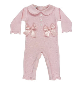 Dolce G Pink Bows Knit Romper