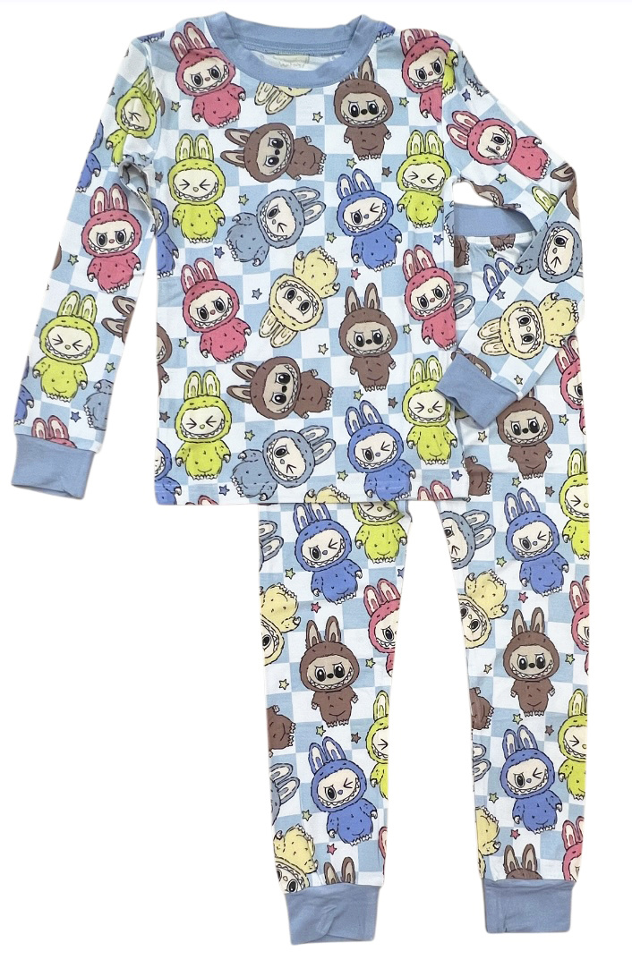 Soft Bamboo Labubu PJ Set