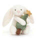 Jellycat Bashful Bunny with Christmas Tree