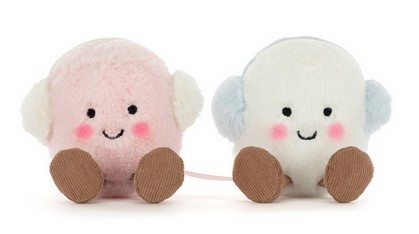 Jellycat Amuseables Toastie Pink and White Marshmallows