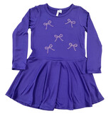 Sofi Soft Purple Rhinestone Bow Dress