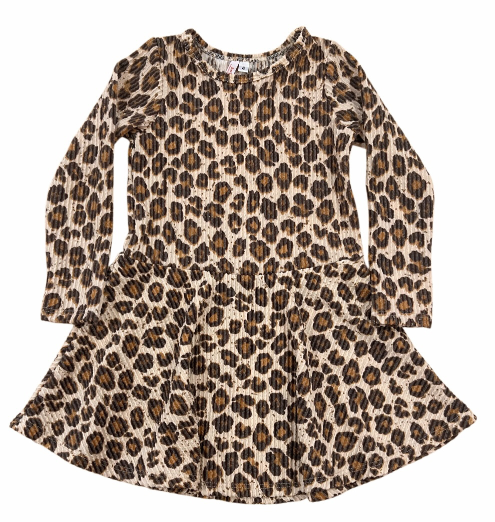 Sofi Cheetah Ribbed Dress