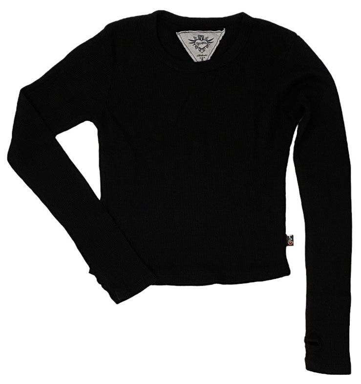 T2Love Black Thermal LS Top