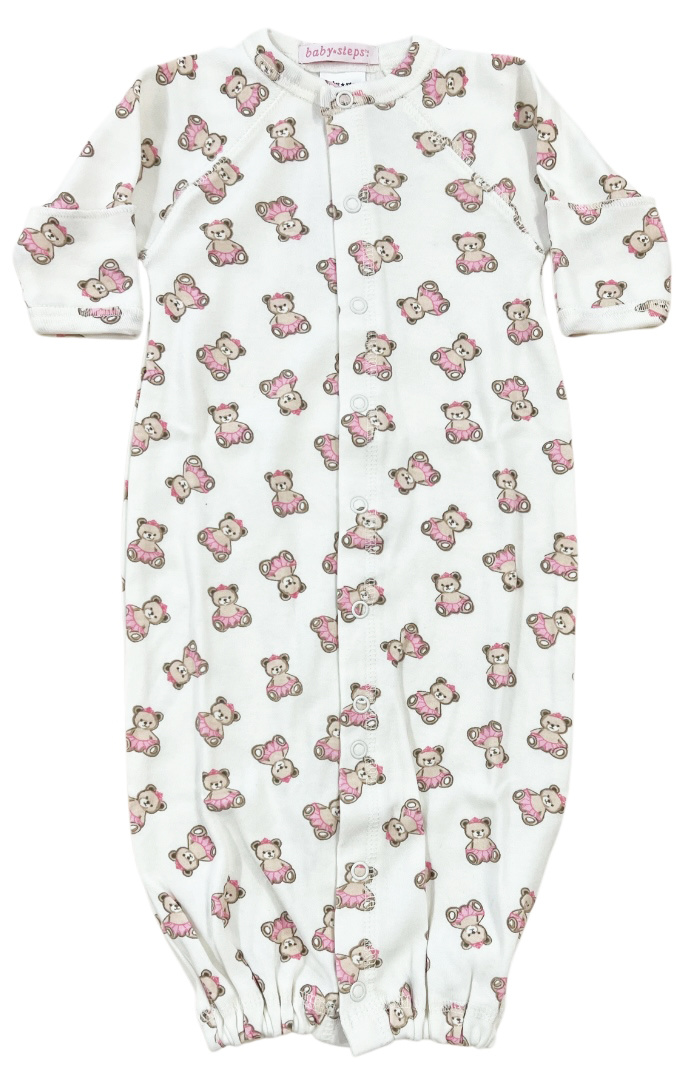Baby Steps Cream Princess Bear Conv Gown