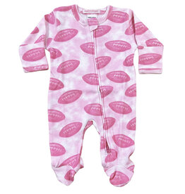 Baby Steps Pink Foorballs Footie