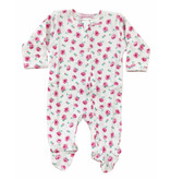 Baby Steps Pink Rose Footie