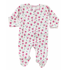Baby Steps Pink Rose Footie