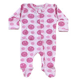 Baby Steps Multi Pink Smiley Footie