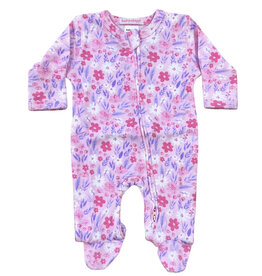 Baby Steps Pretty Floral Footie