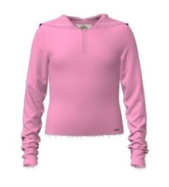 Jordache Pink Thermal Hoodie Top