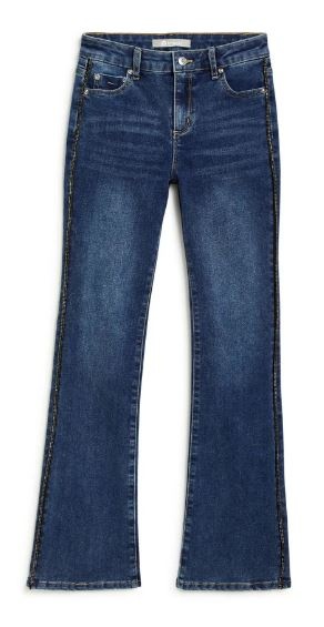 Tractr Blk/Bling Trim Denim Bootcut Jean