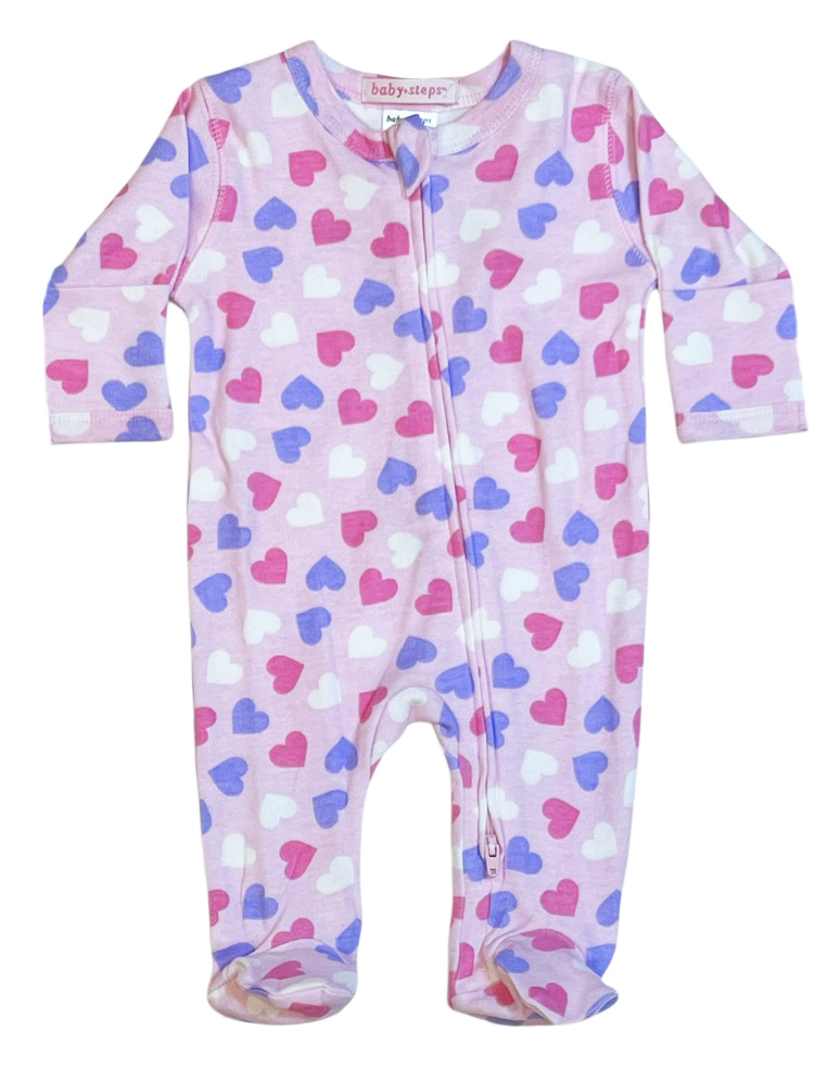 Baby Steps Heart Toss Footie