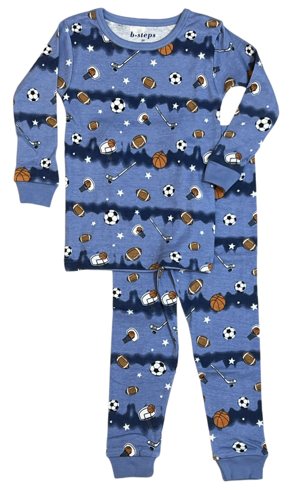 Baby Steps Play Sports PJ Set