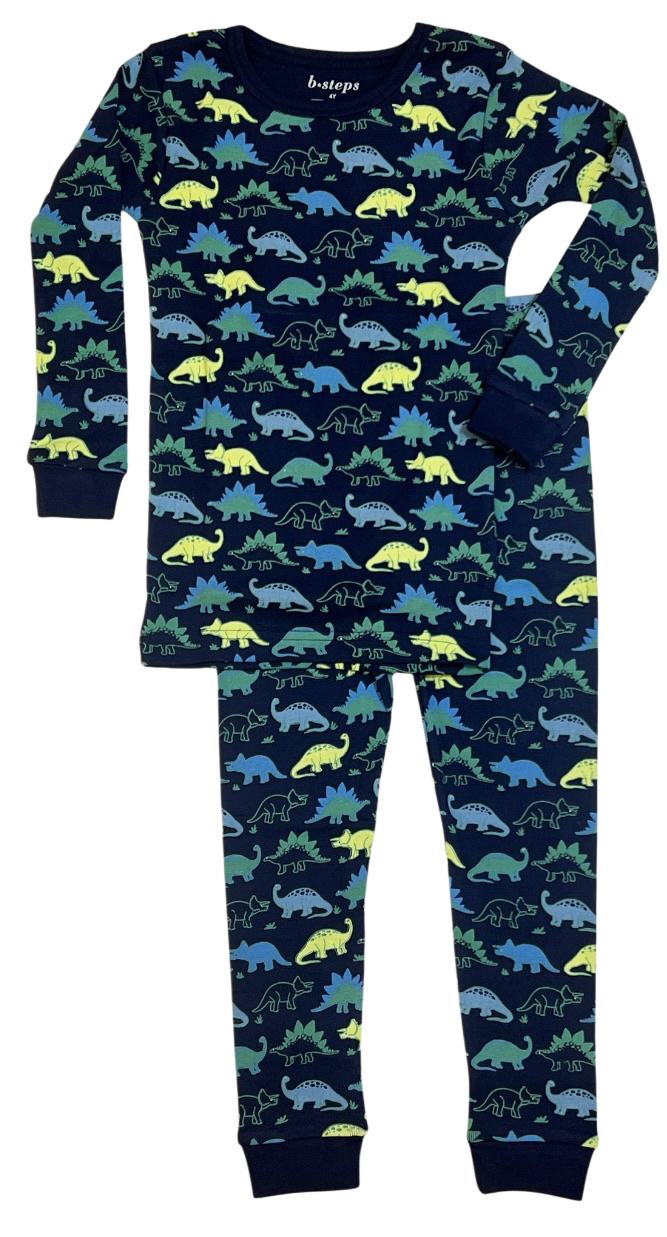 Baby Steps Navy Dino Parade PJ Set