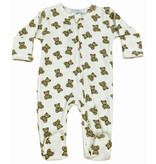 Baby Steps Cream Bowtie Bear Footie
