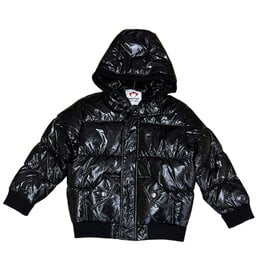 Appaman Black Glitter Puffy Coat