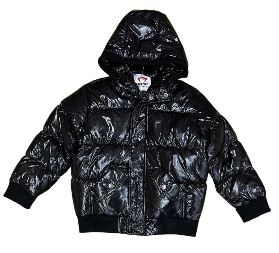 Appaman Black Glitter Puffy Coat