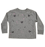 Rock Candy Grey Splatter Bling Heart Top
