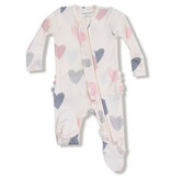 Angel Dear Hearts Ribbed Ruffle Footie