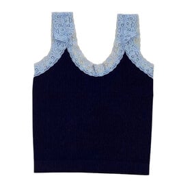 KatieJ NYC Navy/Glacier Blue Liana Tank Top