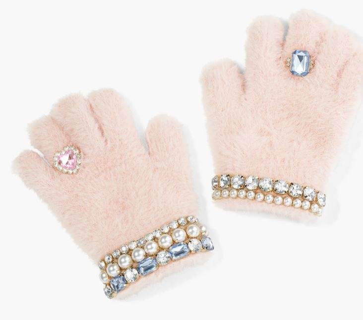 Super Smalls Cotton Candy Jeweled Gloves