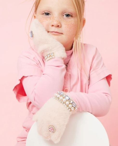 Super Smalls Cotton Candy Jeweled Gloves