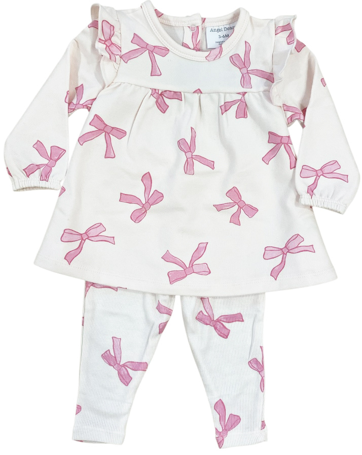 Angel Dear Pretty Bows Ruffle Top  w/Legging