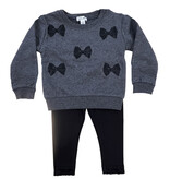 Splended Charcoal Bows Legging Set